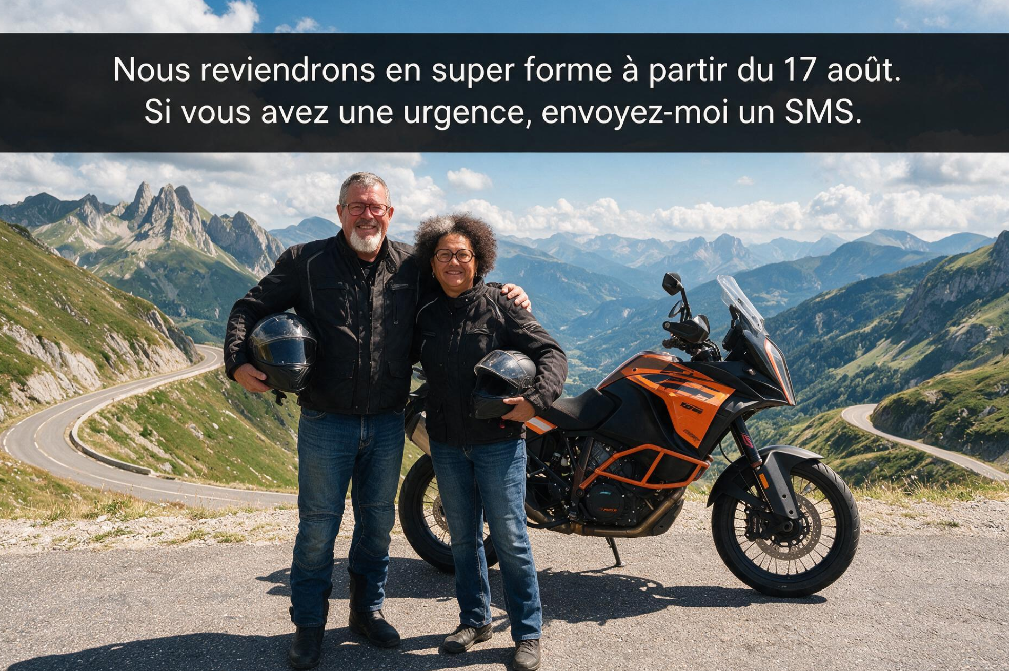 Cyril et Dominique en conges, retour le 17 aout