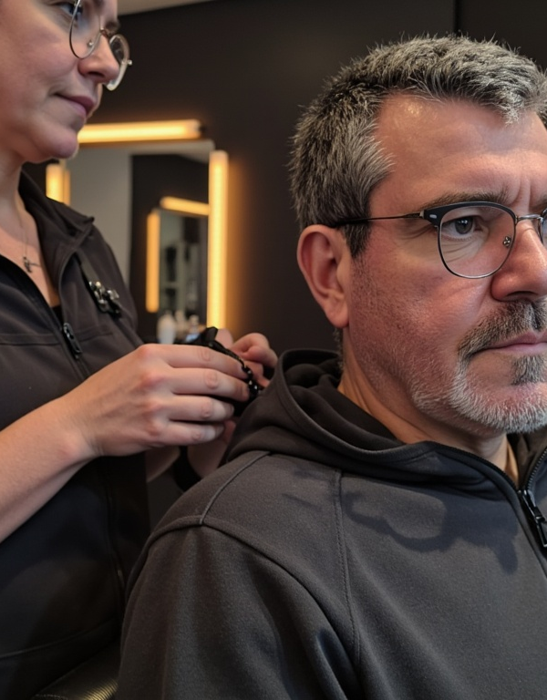 Cyril en Coiffeur